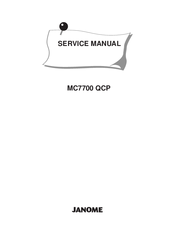 Janome MC7700 QCP Service Manual