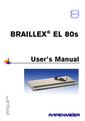Papenmeier Braillex EL 80s User Manual