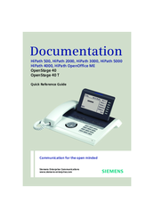 Siemens HiPath 3000 V3.0 or later Gigaset M1 Professional Quick Reference Manual