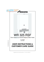 Worcester WR 325 RSF User Instructions & Customer Care Manual