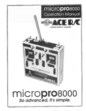 ACE R/C micropro8000 Operation Manual