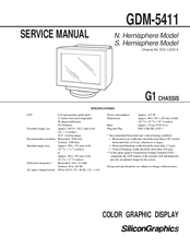 Silicon Graphics GDM-5411 Service Manual