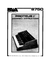 Paia 8750 Proteus I Assembly Instructions Manual