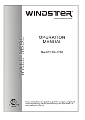 Windster RA-1790 Operation Manual
