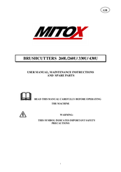 Mitox 430U User Manual, Maintenance Instructions  And Spare Parts