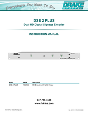 DRAKE DSE 2 PLUS Instruction Manual
