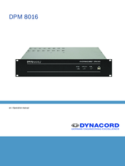 Dynacord DPM 8016 Operation Manual