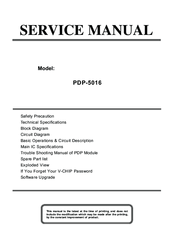 Pioneer PDP-5016 Service Manual