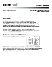 Comnet FDX55M1BE Installation Instructions Manual