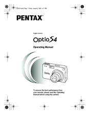 Pentax OptioS4 Operating Manual