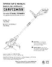 Craftsman 138.98982 Operator's Manual