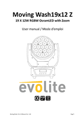 evolite Moving Wash19x12 Z User Manual