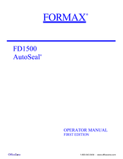 Formax FD 1500 AutoSeal Operator's Manual