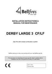Bellfires DERBY LARGE 3 CF Installation Instructions Manual