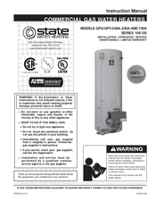 State Water Heaters 650A Instruction Manual