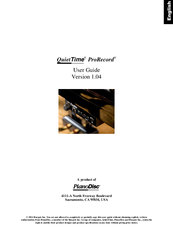 PianoDisc QuietTime Prorecord User Manual