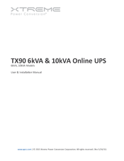 X-TREME TX9010kVA User & Installation Manual