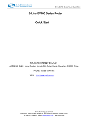 E-Lins EV700 Series Quick Start Manual