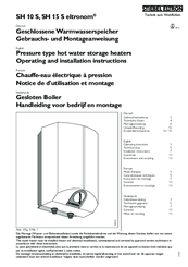 STIEBEL ELTRON SH 10 S Operating And Installation Instructions
