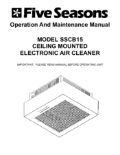 Five Seasons SSCB15 Operation And Maintenance Manual