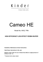 Kinder Cameo He KHCL**RN Installation, Maintenance & User Instructions
