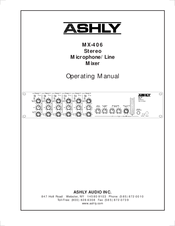 Ashly MX-406 Operating Manual