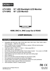 Okina LTV15RS User Manual
