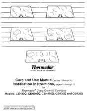 Thermador CER30Q Care And Use Installation Instructions