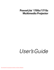 Epson 1705C - PowerLite XGA LCD Projector User Manual