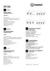 Indesit KN6T75 SA/NL Operating Instructions Manual