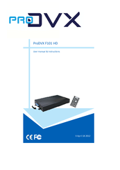 ProDVX F101 HD User Manual