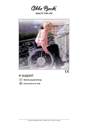 Otto Bock e-support Instructions For Use Manual