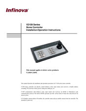 Infinova V2109 Series Installation & Operation Instructions