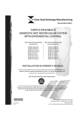 Solar Heat Exchange 80SDB-XG-TPP24-2 Installation And Owner's Manual
