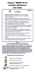 Megger BMM80 Series User Manual