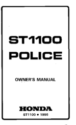 Honda 1995 Police ST1100 Owner's Manual