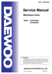 Daewoo KOR-63350S Service Manual