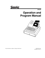 CRS Sam4s ER-650 Operation And Program Manual