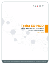 Biamp Tesira EX-MOD Operation Manual