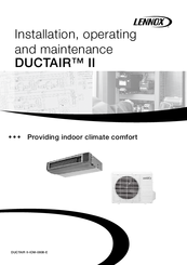 Lennox DUCTAIR II Installation, Operating And Maintenance