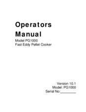 Cookshack Fast Eddy PG1000 Operator's Manual