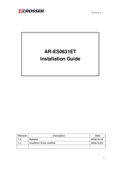 Acrosser Technology AR-ES0631ET Installation Manual