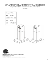 Sears 668I GVC-I Installation Instructions And Use & Care Manual