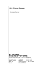 Control Microsystems 5910 User Manual