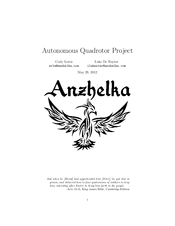Autonomous Quadrotor Project Anzhelka User Manual