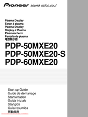 Pioneer PDP-50MXE20-S Startup Manual