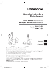 Panasonic MX-SS1 Operating Instructions Manual