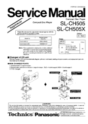 Technics SL-CH505 Service Manual