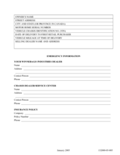 Winnebago Voyage 2005 User Manual