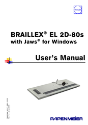 Papenmeier BRAILLEX EL 2D-80s User Manual